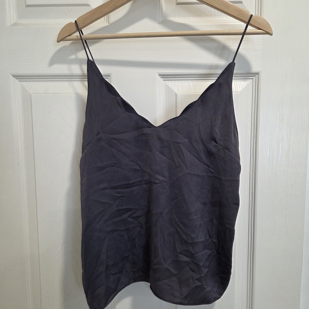 Scalloped Edge Topshop Eggplant Purple Camisole